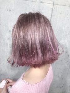 髪 チェリー 色 ピンク